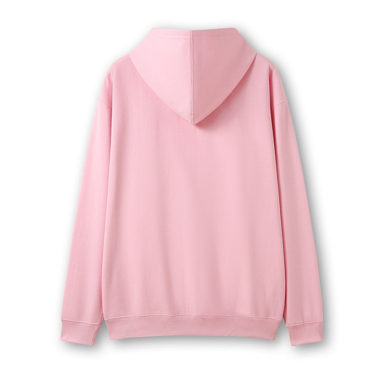Mens Zip Hoodies with Pocket - Pink - Back
