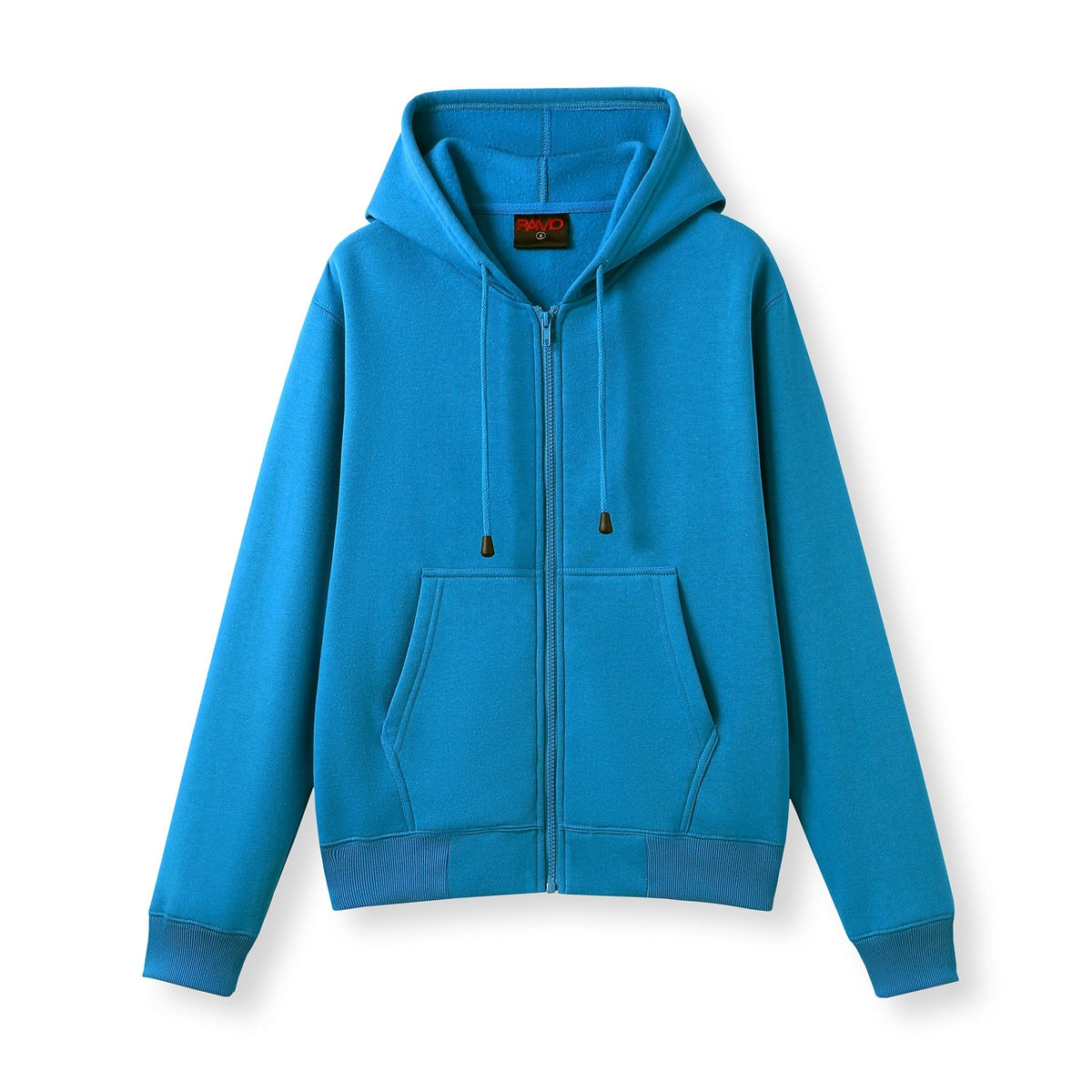 Womens/Juniors Zipper Hoodies with Pocket - Azure - Front