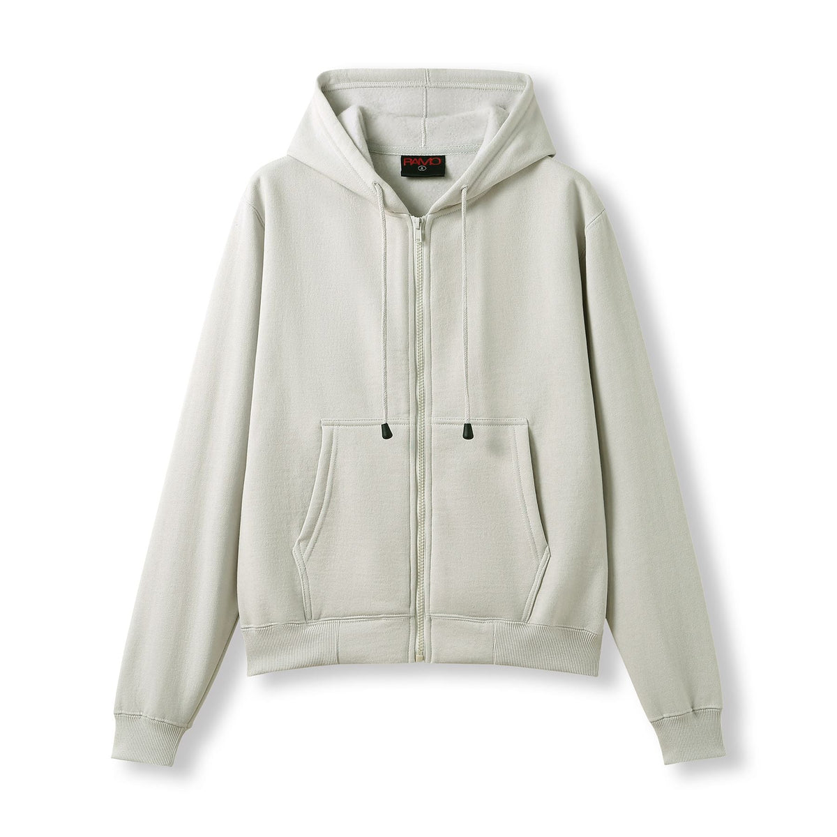 Womens/Juniors Zipper Hoodies with Pocket - Beige - Front