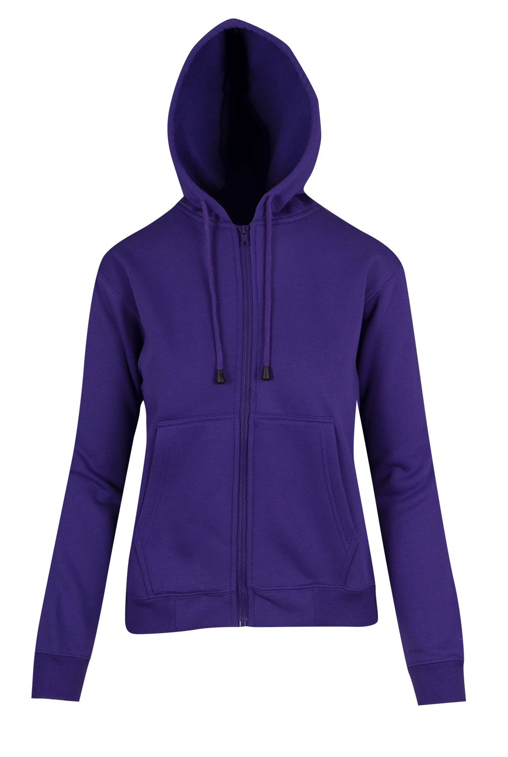 Womens/Juniors Zipper Hoodies with Pocket - Grape - Front