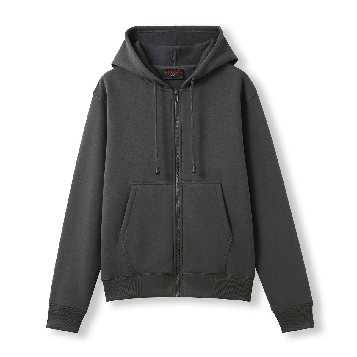 Womens/Juniors Zipper Hoodies with Pocket - New Charcoal - Front