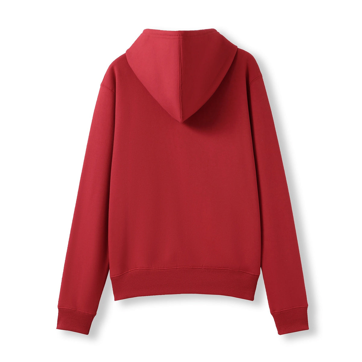 Womens/Juniors Zipper Hoodies with Pocket - Red - Back