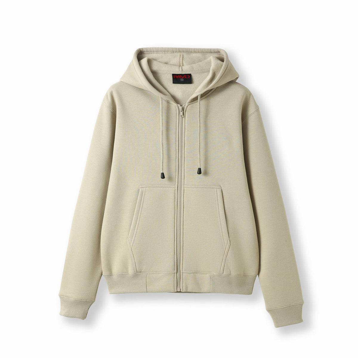 Womens/Juniors Zipper Hoodies with Pocket - Sand - Front