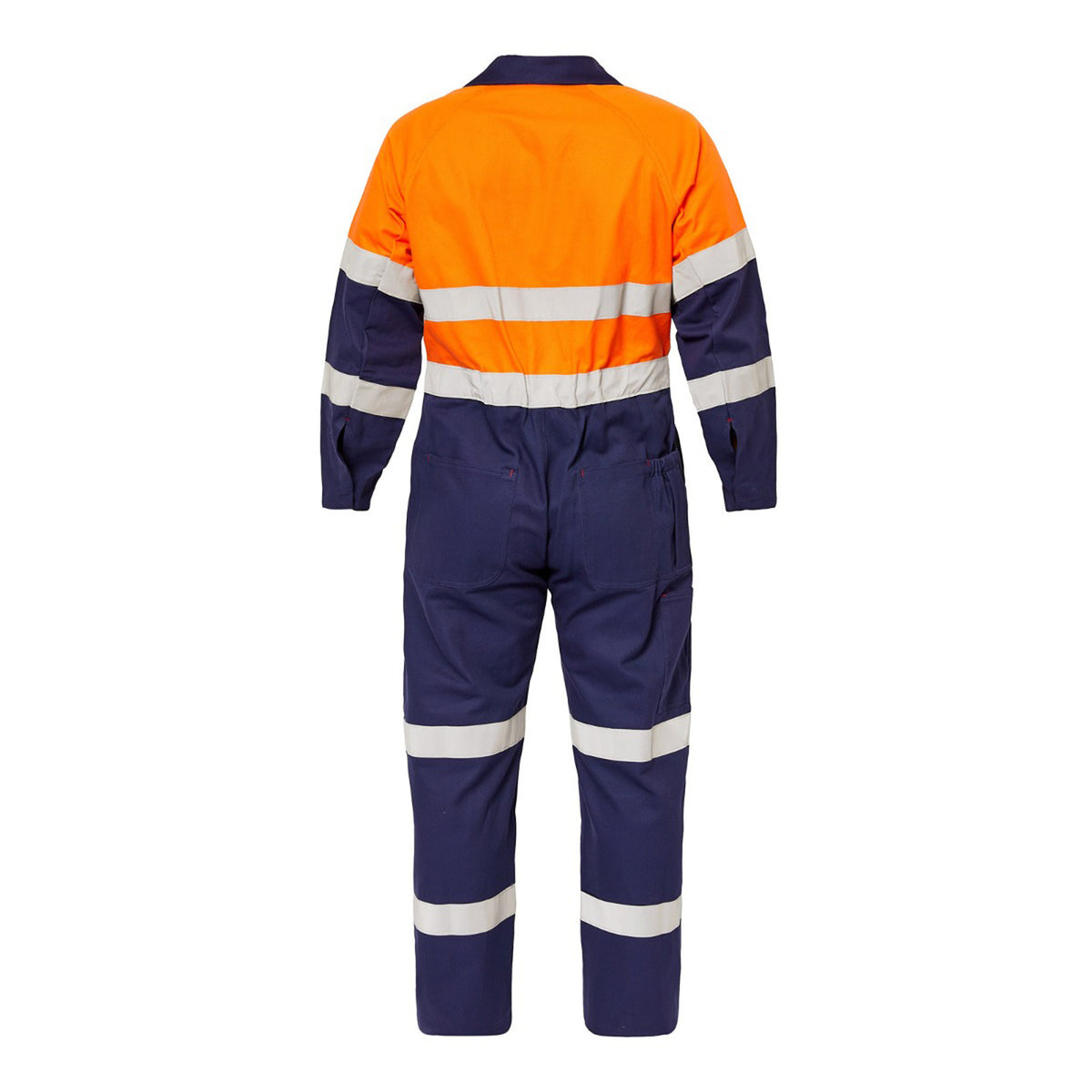 Hi Vis Two Tone Cotton Drill Coveralls With Industrial Laundry Reflective Tape - view