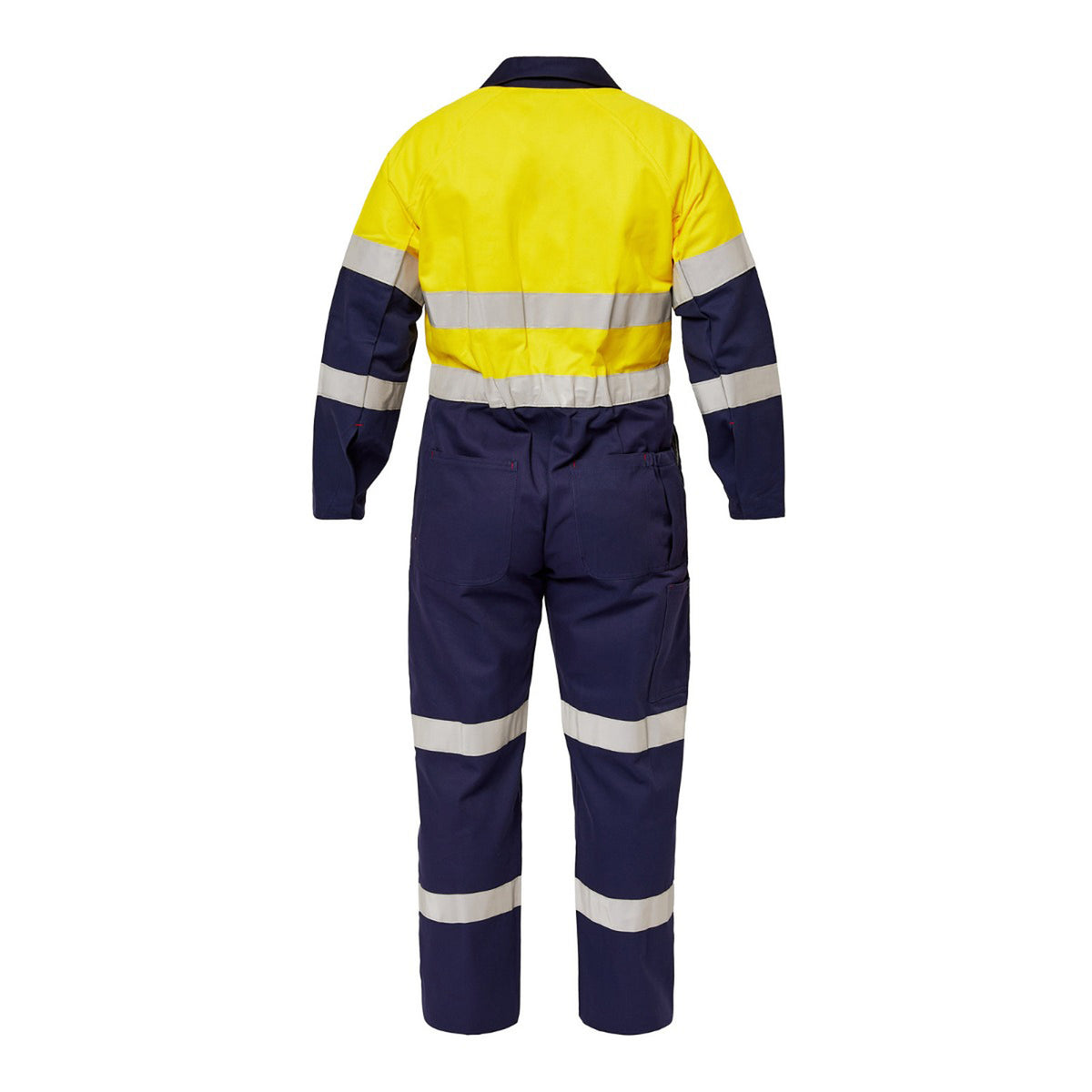 Hi Vis Two Tone Cotton Drill Coveralls With Industrial Laundry Reflective Tape - view